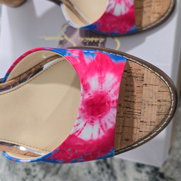 Jessica Simpson Tie-Dye Block Heel Sandals - Picture 3 of 5